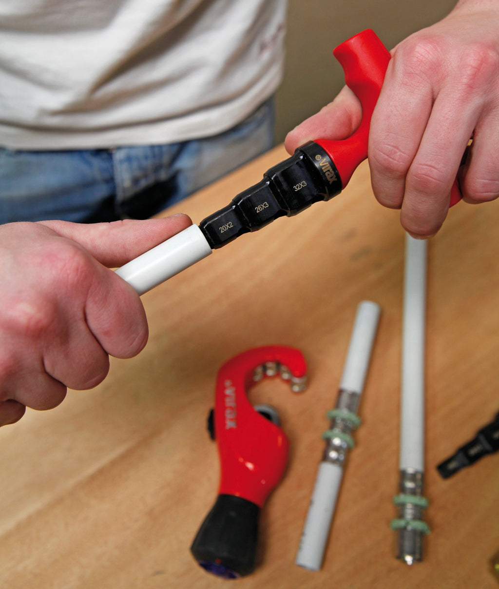 Person assembling a red and black tool on a wooden surface with other tools in the background.

Virax Calibration Tool 16X2-20X2-25X2,5-26X3-32X3mm

Virax at Heating Engineer Supplies

Trade supplies Limerick
Trade supplies Ireland
Heating Engineer SuppliesLimerick
Heating Engineer Supplies Cork
Heating Engineer Supplies Dublin
Heating Engineer Supplies Galway
Heating Engineer Supplies Ireland