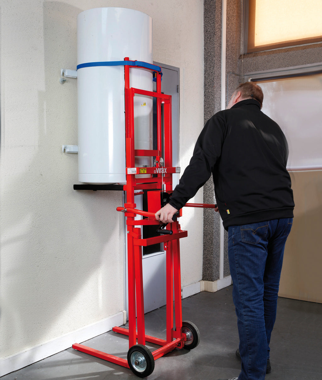 Person using a red cylindrical object handler to move a large white cylindrical object indoors.

Virax Water Heater Lift - Up To 150KG Load

Virax at Heating Engineer Supplies

Trade supplies Limerick
Trade supplies Ireland
Trade supplies Cork
Trade supplies Galway
Trade supplies Dublin