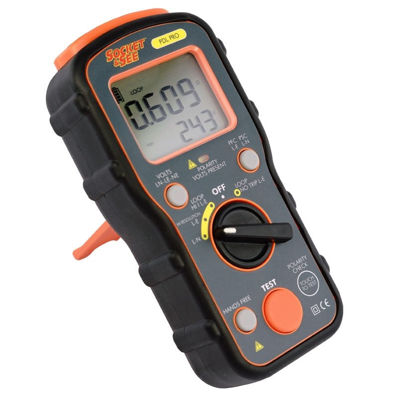 Digital multimeter with orange and black design on a white background

Socket & See PDL Pro High Resolution Loop Tester

Socket & See Electrical Testing Tools at Heating Engineer Supplies

Socket & See Electrical Testing Accessories at Heating Engineer Supplies

Trade supplies Limerick