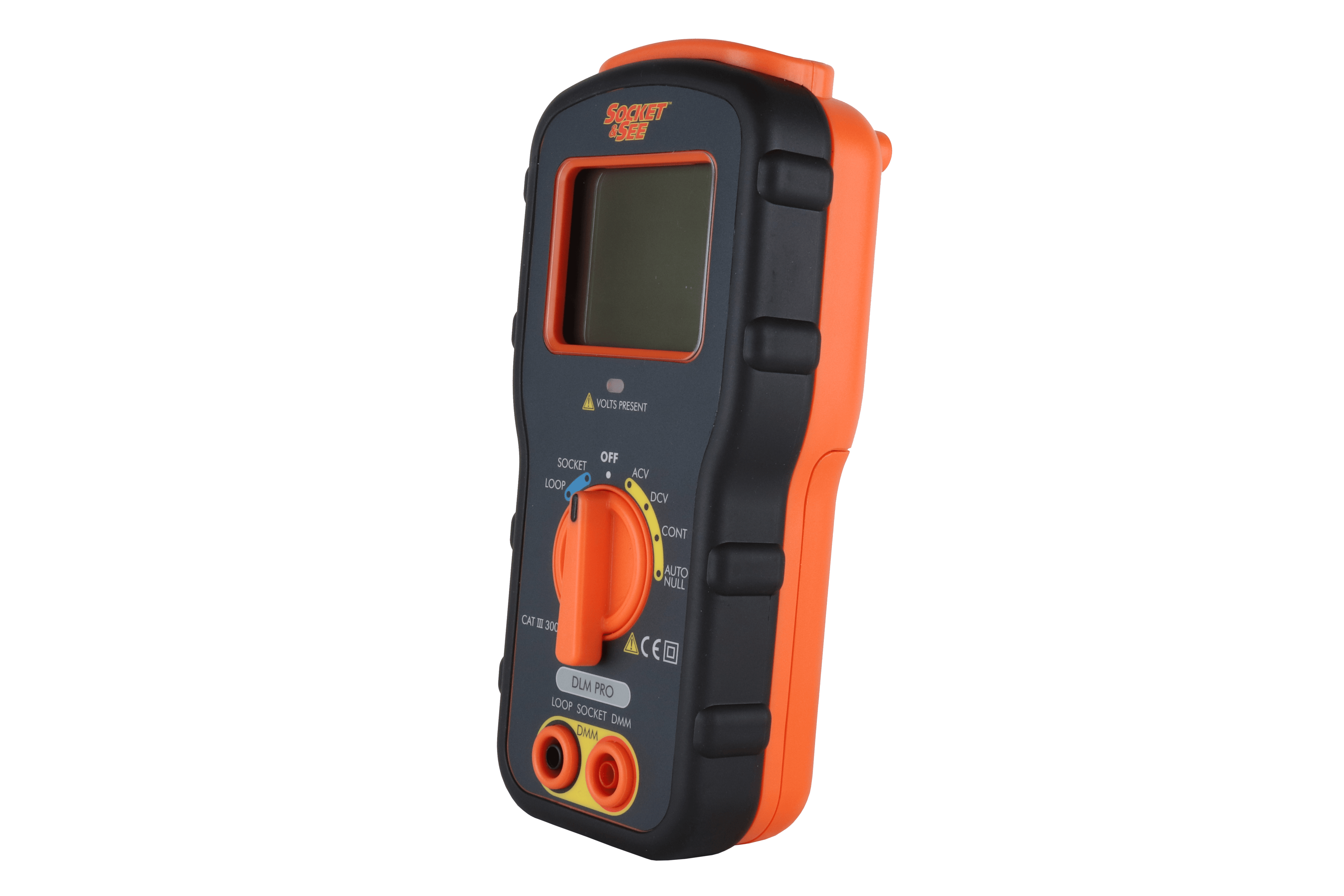 Digital multimeter with orange and black design on a white background

Socket & See DLM Pro

Socket & See DLM Pro Combined DMM, Loop & Socket Tester

Socket & See Electrical Testing Tools at Heating Engineer Supplies

Socket & See Electrical Testing Accessories at Heating Engineer Supplies

Trade supplies Limerick