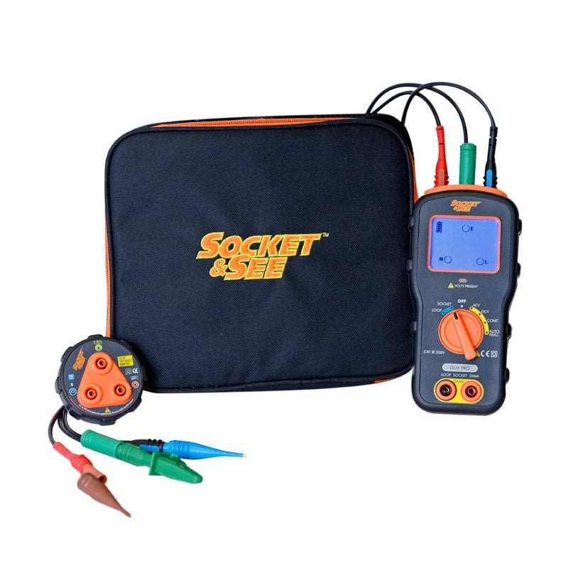 Socket & See DLM Pro Combined DMM, Loop & Socket Tester

Socket & See Electrical Testing Tools at Heating Engineer Supplies

Socket & See Electrical Testing Accessories at Heating Engineer Supplies

Trade supplies Limerick

Socket & Seal diagnostic tool set with carrying case on a white background