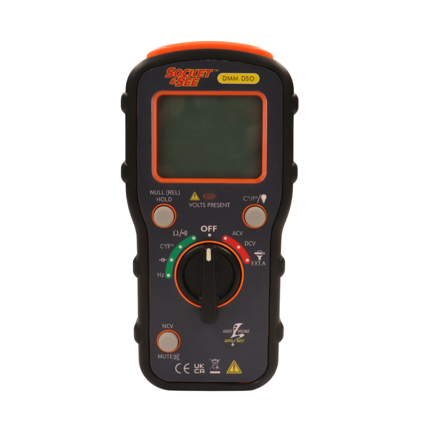 Socket & See DMM DSO Utilities Multimeter

Socket & See Electrical Testing Tools at Heating Engineer Supplies

Socket & See Electrical Testing Accessories at Heating Engineer Supplies

Trade supplies Limerick

Digital multimeter with orange accents on a white background