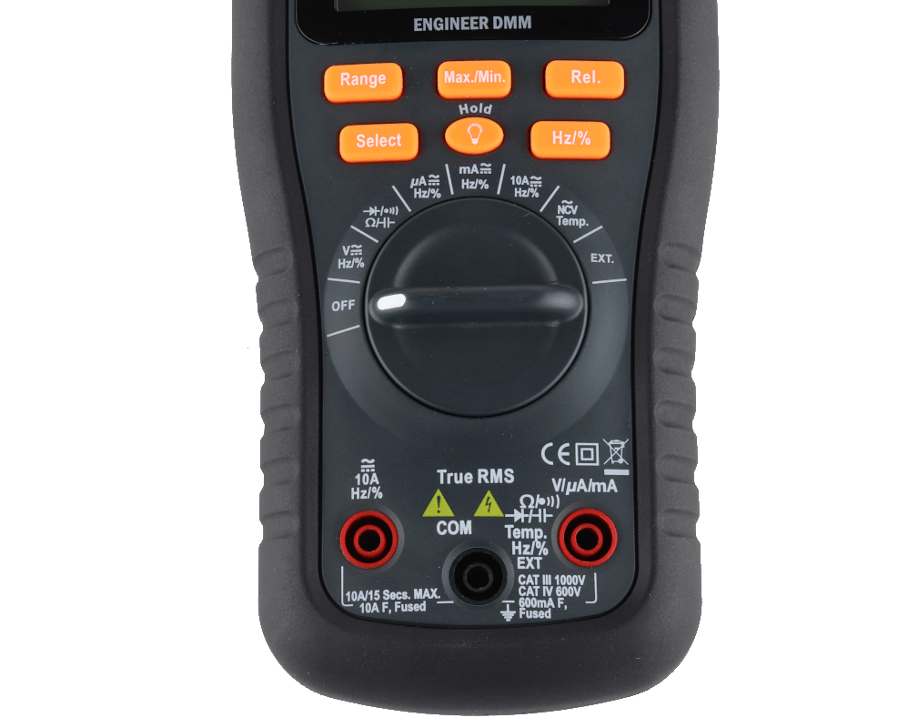 Multimeter with various buttons and display on a clear background

Socket & See Engineer Digital Multimeter

Socket & See Electrical Testing Tools at Heating Engineer Supplies

Socket & See Electrical Testing Accessories at Heating Engineer Supplies

Trade supplies Limerick