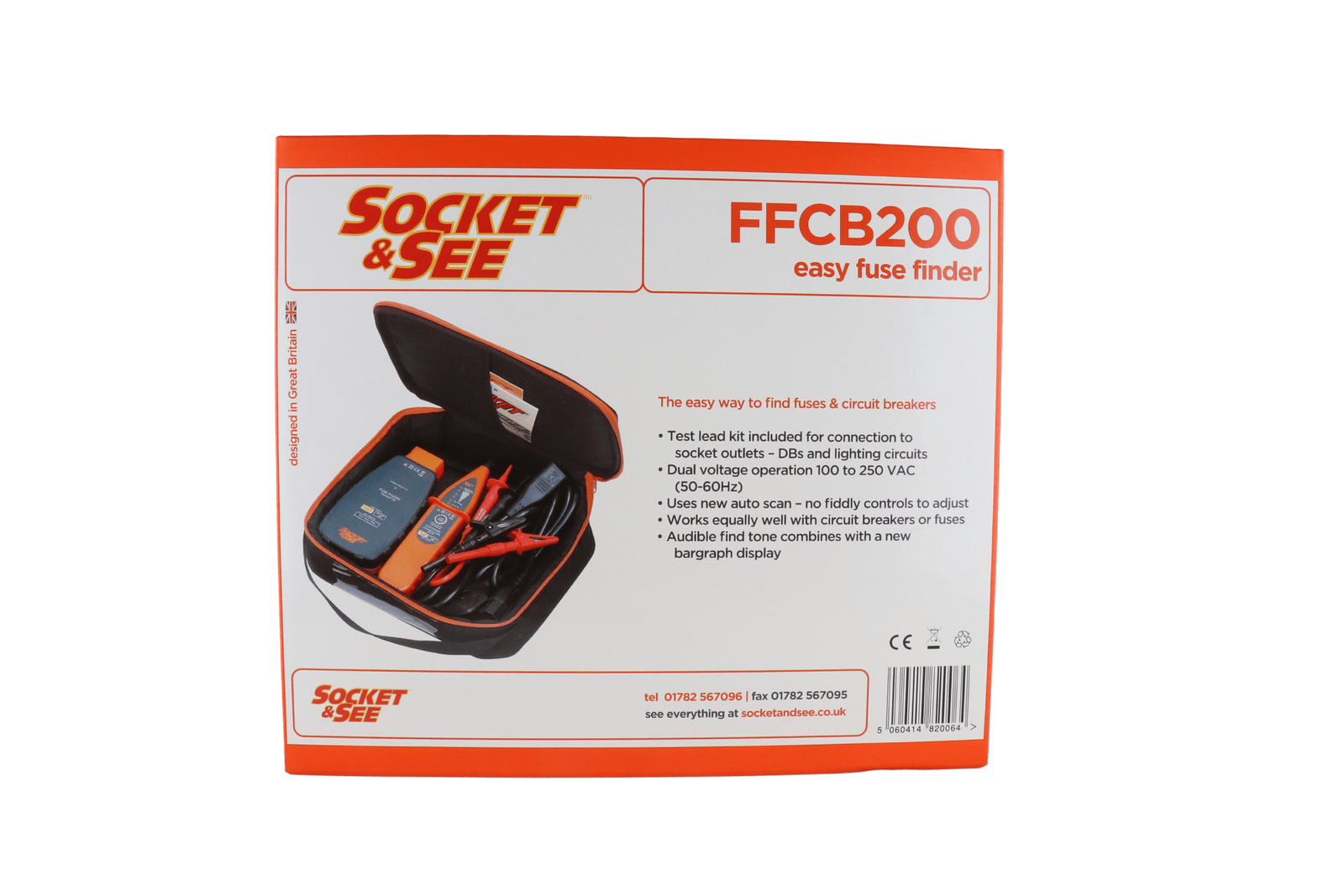 Socket & See FFCB200 easy fuse finder packaging 

Socket & See FFCB200 UK Easy Fuse Finder Kit

Electrical testing equipment at Heating Engineer Supplies