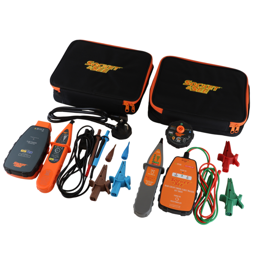 Socket & See FFCDCFKIT Fuse Finder/Dead Circuit Tracer Kit

Set of electrical testing tools with black and orange cases on a white background

Socket & See electrical testing tools at Heating Engineer Supplies
