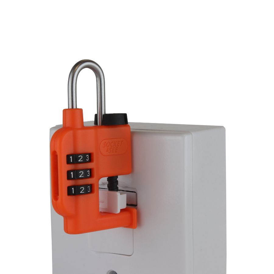 Orange combination lock attached to a white box on a white background

Socket & See Fuse Lock Lock Off Device

Socket & See Electrical Testing Tools at Heating Engineer Supplies

Socket & See Electrical Testing Accessories at Heating Engineer Supplies

Trade supplies Limerick