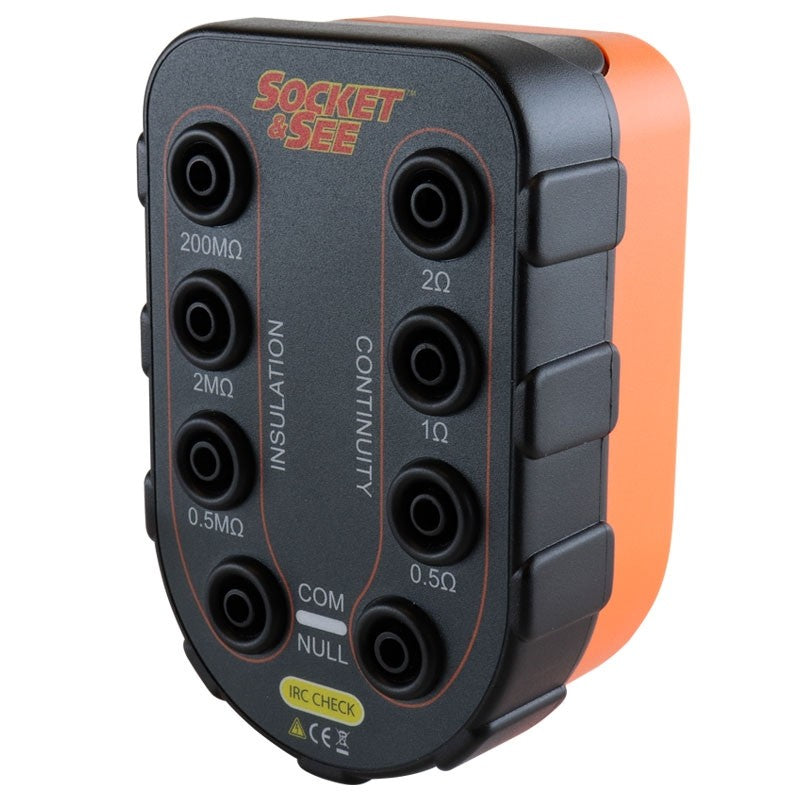 Socket & See electrical tester on a white background
Socket & See IRC Check Calibration Checkbox
Circuit Tester, electrical testing equipment at Heating Engineer Supplies