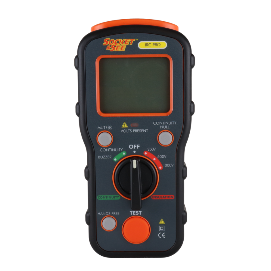 Digital multimeter with Socket Test branding on a white background

Socket & See IRC Pro Insulation and Continuity Tester

Socket & See Electrical Testing Tools at Heating Engineer Supplies

Socket & See Electrical Testing Accessories at Heating Engineer Supplies

Trade supplies Limerick