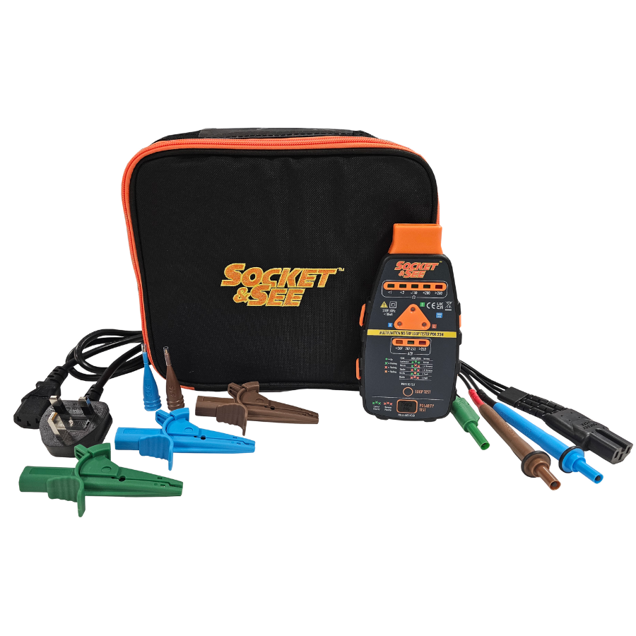 Socket & Seal multimeter set with carrying case on a white background

Socket & See PDL234 Plus Part P Loop Testing Kit

Socket & See Electrical Testing Tools at Heating Engineer Supplies

Socket & See Electrical Testing Accessories at Heating Engineer Supplies

Trade supplies Limerick
