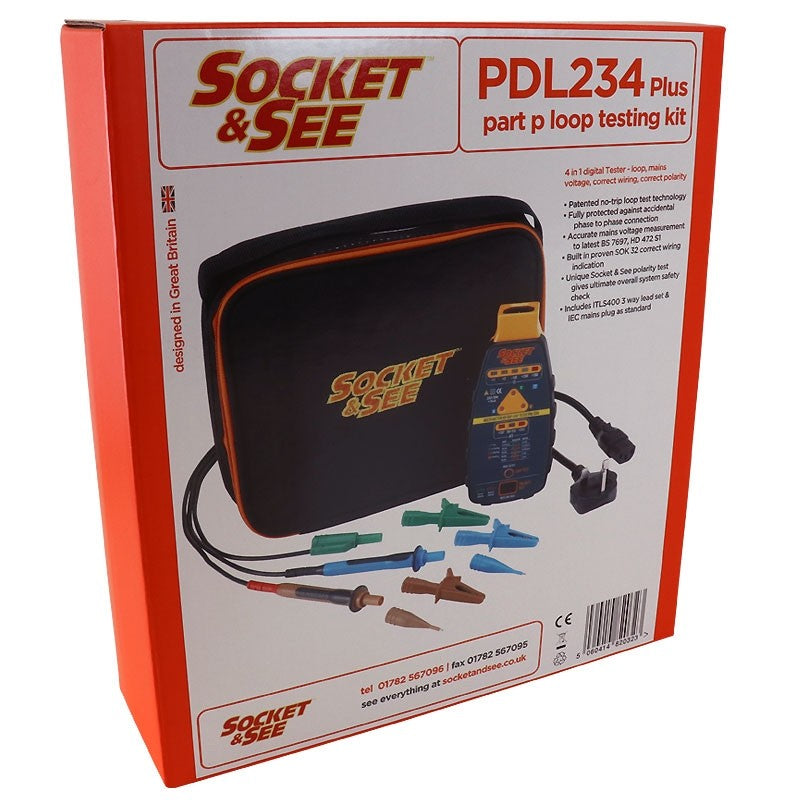 Socket & See PDL234 Plus part p loop testing kit packaging on a white background

Socket & See PDL234 Plus Part P Loop Testing Kit

Socket & See Electrical Testing Tools at Heating Engineer Supplies

Socket & See Electrical Testing Accessories at Heating Engineer Supplies

Trade supplies Limerick
