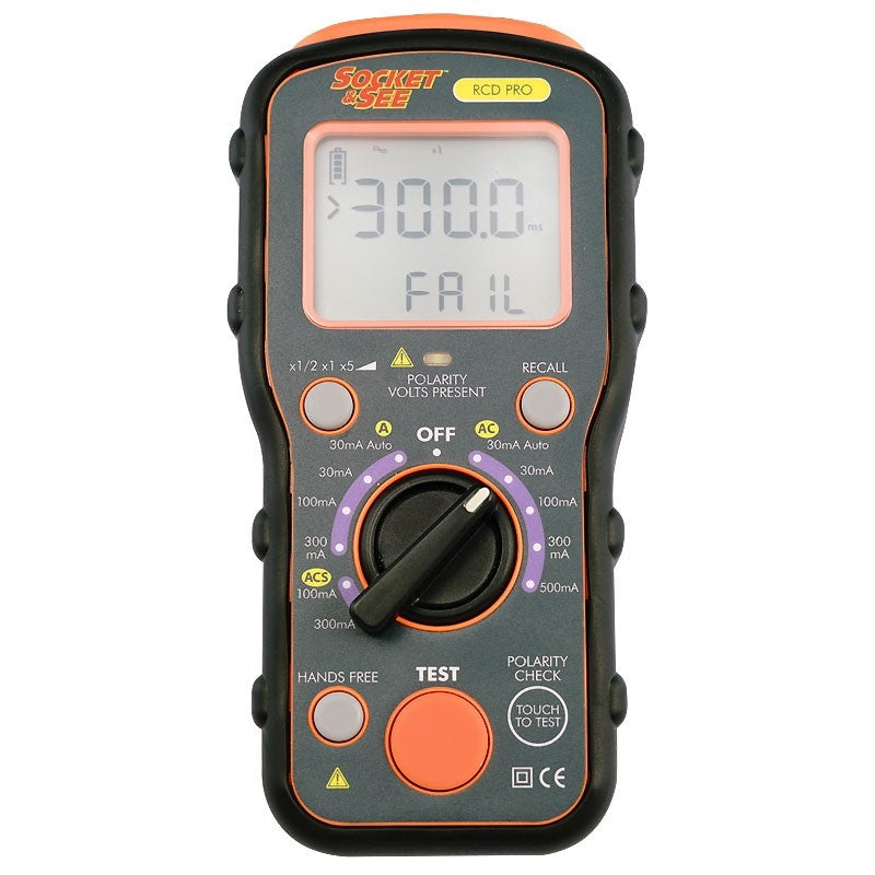 Socket & See Professional RCD Tester

Socket & See Electrical Testing Tools at Heating Engineer Supplies

Socket & See Electrical Testing Accessories at Heating Engineer Supplies

Trade supplies Limerick

Digital multimeter with display showing '3000.0' and 'FAIL' on a white background