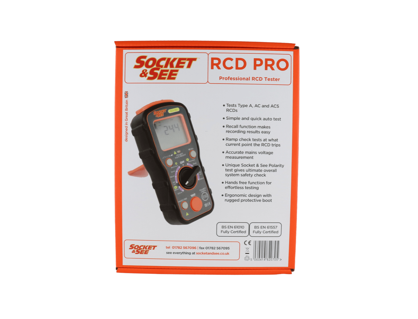 Box of Socket & See RCD Pro electrical tester 

Socket & See Professional RCD Tester

Socket & See Electrical Testing Tools at Heating Engineer Supplies

Socket & See Electrical Testing Accessories at Heating Engineer Supplies

Trade supplies Limerick