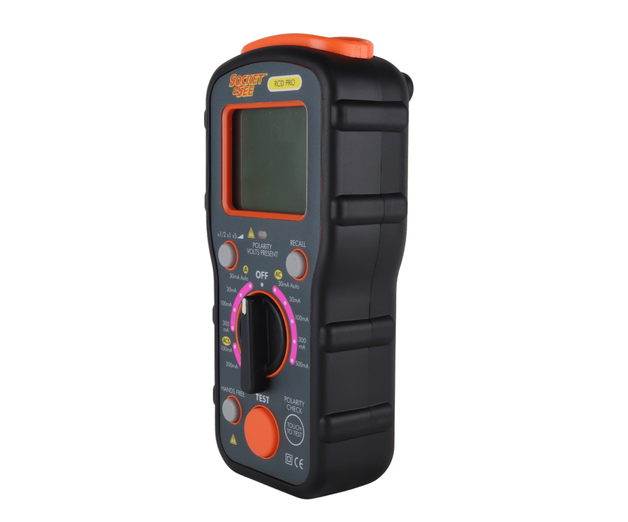 Digital multimeter with black and orange design on a transparent background

Socket & See Professional RCD Tester

Socket & See Electrical Testing Tools at Heating Engineer Supplies

Socket & See Electrical Testing Accessories at Heating Engineer Supplies

Trade supplies Limerick