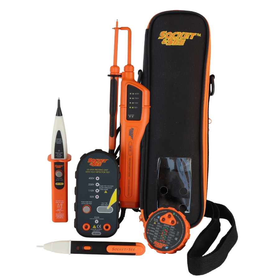 Socket & See Smart Meter Installation Kit

Socket & See Electrical Testing Tools at Heating Engineer Supplies

Socket & See Electrical Testing Accessories at Heating Engineer Supplies

Trade supplies Limerick

Electrical testing equipment set with orange and black design on a white background