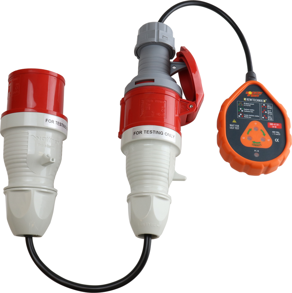 Socket & See SOK400KIT5P Industrial Socket Tester Kit

Socket & See Electrical Testing Tools at Heating Engineer Supplies

Electrical testing equipment with two plugs and a control unit on a white background