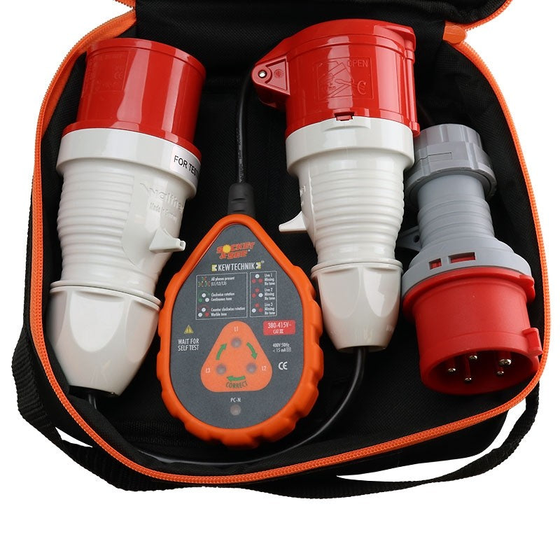 Electrical testing equipment with red and white plugs and an orange digital device in a black carrying case.

Socket & See SOK400KIT5P Industrial Socket Tester Kit

Socket & See Electrical Testing Tools at Heating Engineer Supplies