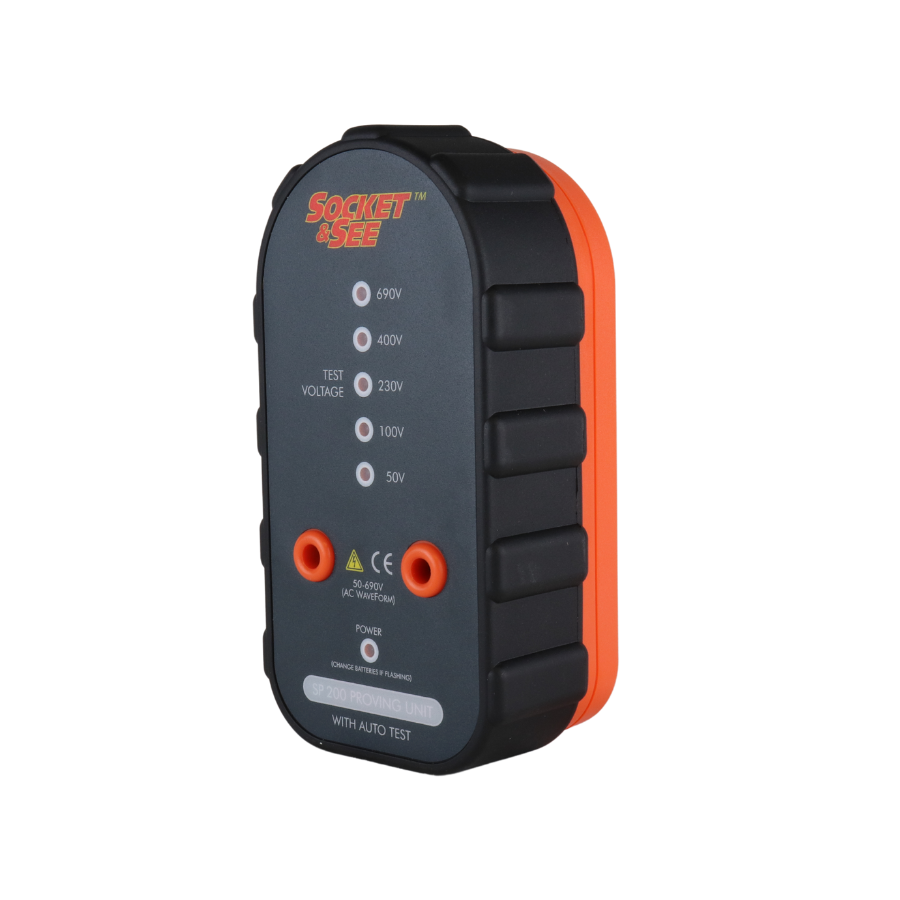 Socket Tester device with black and orange design on a white background

Socket & See SP200 Professional Proving Unit

Socket & See Electrical Testing Tools at Heating Engineer Supplies

Socket & See Electrical Testing Accessories at Heating Engineer Supplies, Patrickswell

Trade supplies Limerick