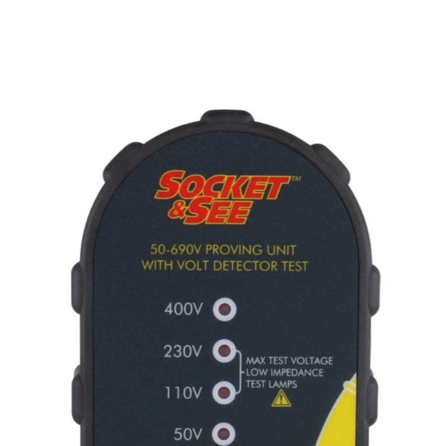 Socket & See voltage testing device with measurement labels on a white background

Socket & See SP400 Proving Unit

Socket & See Electrical Testing Tools at Heating Engineer Supplies

Socket & See Electrical Testing Accessories at Heating Engineer Supplies

Trade supplies Limerick
Trade supplies Ireland
Trade Supplies Clare
Trade supplies Galway