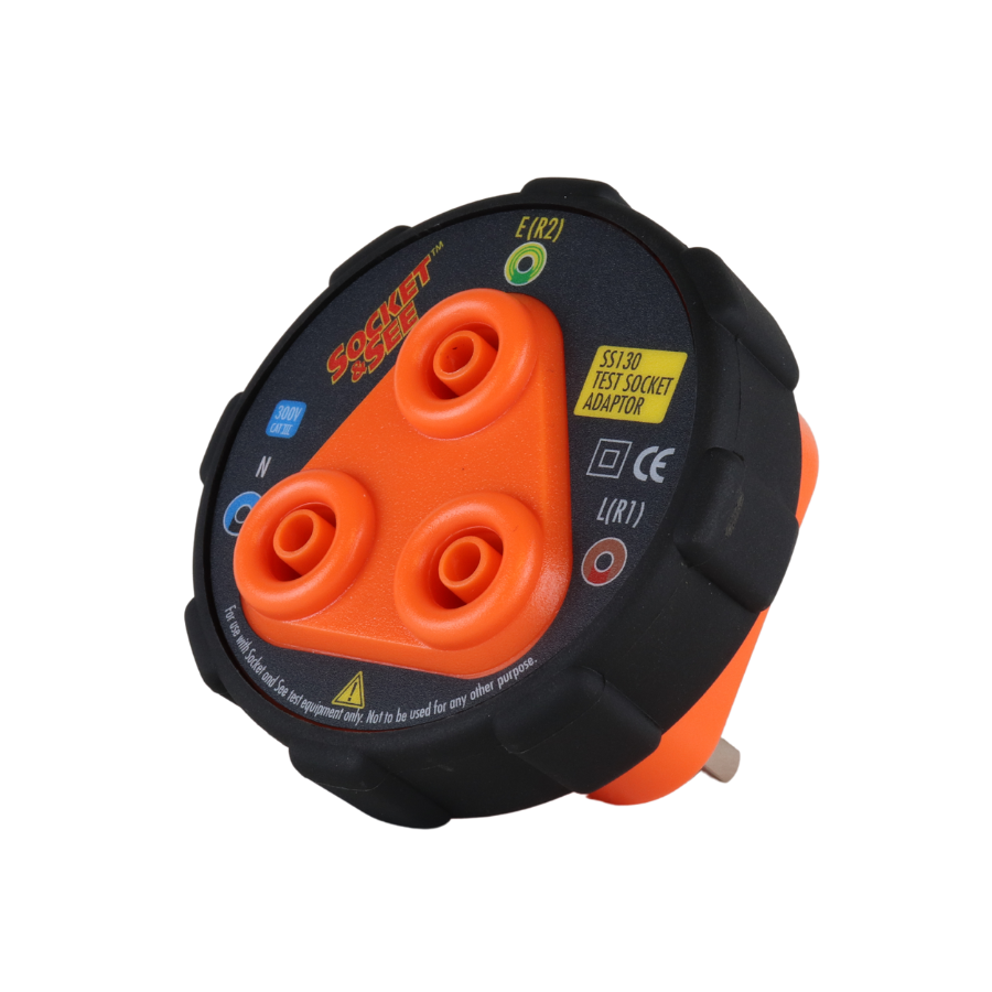 Black and orange electrical adapter on a white background
Socket & See SS130 Socket Adaptor - Electrical Testing Equipment at Heating Engineer Supplies 