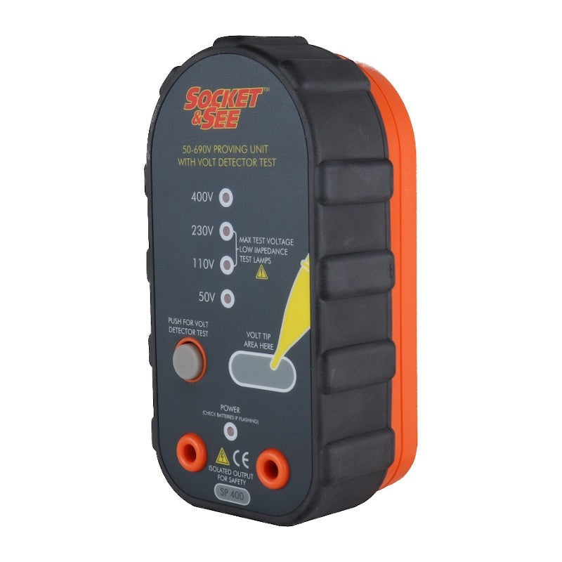 Socket & See voltage testing device on a white background

Socket & See TB118 Advanced Kit

Socket & See Electrical Testing Tools at Heating Engineer Supplies

Socket & See Electrical Testing Accessories at Heating Engineer Supplies