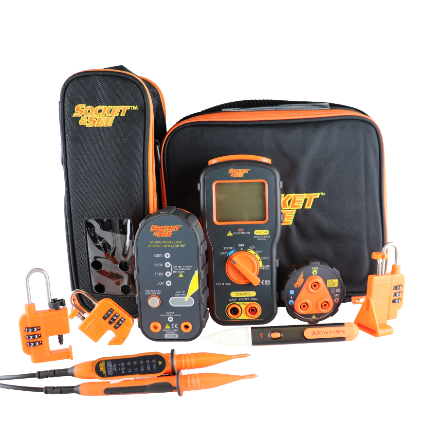 Socket Test electrical testing kit with tools and carrying case on a white background

Socket & See TB118 Advanced Kit

Socket & See Electrical Testing Tools at Heating Engineer Supplies

Socket & See Electrical Testing Accessories at Heating Engineer Supplies