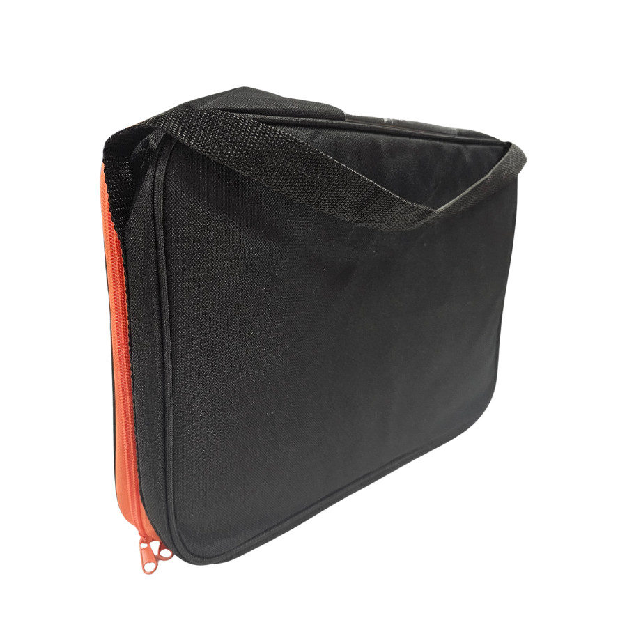 Black bag with a red zipper on a white background
Socket & See TECC40 Large Instrument Carry Case (Back) - Electrical Equipment Accessories at Heating Engineer Supplies