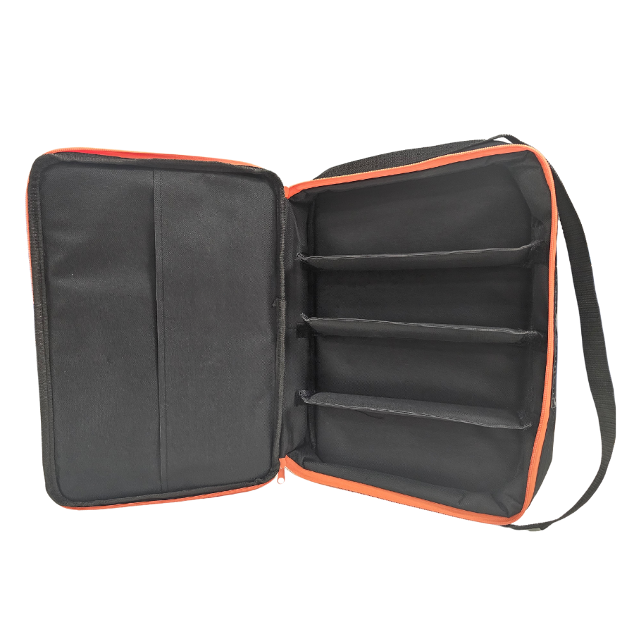 Black and orange carrying case with compartments on a white background

Socket & See TECC40 Large Instrument Carry Case (Open) - Electrical Equipment Accessories at Heating Engineer Supplies