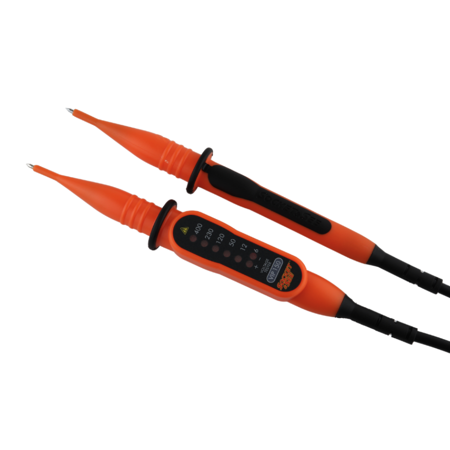 Orange and black multimeter probe on a white background

Socket & See VIP150 Voltage Indicator

Socket & See Electrical Testing Tools at Heating Engineer Supplies

Socket & See Electrical Testing Accessories at HES, Patrickswell

Trade supplies Limerick