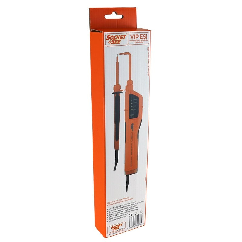 Socket & See tool packaging with orange border on a white background

Socket & See VIP ESI 2-Pole Voltage Indicator

Socket & See Electrical Testing Tools at Heating Engineer Supplies

Socket & See Electrical Testing Accessories at Heating Engineer Supplies

Trade supplies Limerick
Trade supplies Wexford
Trade supplies Kilkenny
Trade supplies Galway