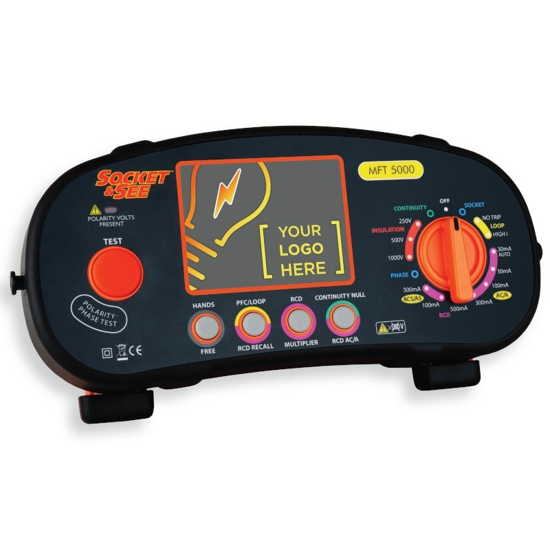 Socket & See MFT5000 Multifunction Tester

Socket & See Electrical Testing Tools at Heating Engineer Supplies

Socket & See Electrical Testing Accessories at Heating Engineer Supplies

Trade supplies Limerick
Trade supplies Ireland

Electrical tester with branding and customizable logo area on a white background