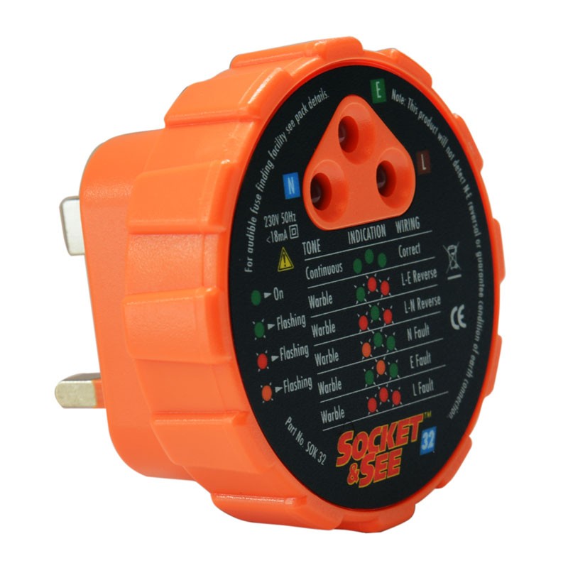 Orange electrical tester with brand name on a white background

Socket & See SOK32 Professional Socket Tester

Socket & See Electrical Testing Tools at Heating Engineer Supplies

Socket & See Electrical Testing Accessories at Heating Engineer Supplies Ltd

Trade supplies Limerick