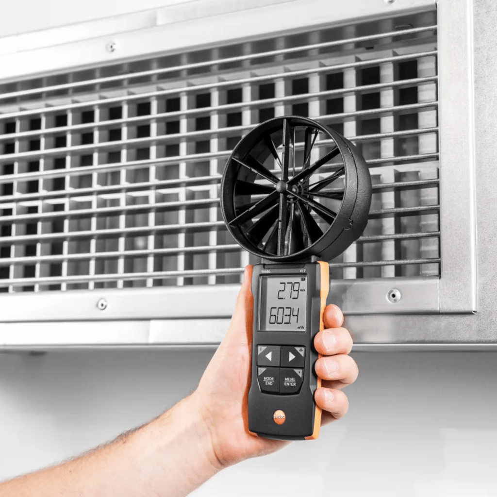 Hand holding a digital anemometer in front of an air conditioning vent.

Testo 417 Compact Class 100mm Vane Anemometer

Testo at Heating Engineer Supplies

Trade supplies Limerick
Trade supplies Ireland
Heating Engineer Supplies Limerick
Heating Engineer Supplies Cork
Heating Engineer Supplies Dublin
Heating Engineer Supplies Galway
Heating Engineer Supplies Ireland

Handheld anemometer with digital display on a white background