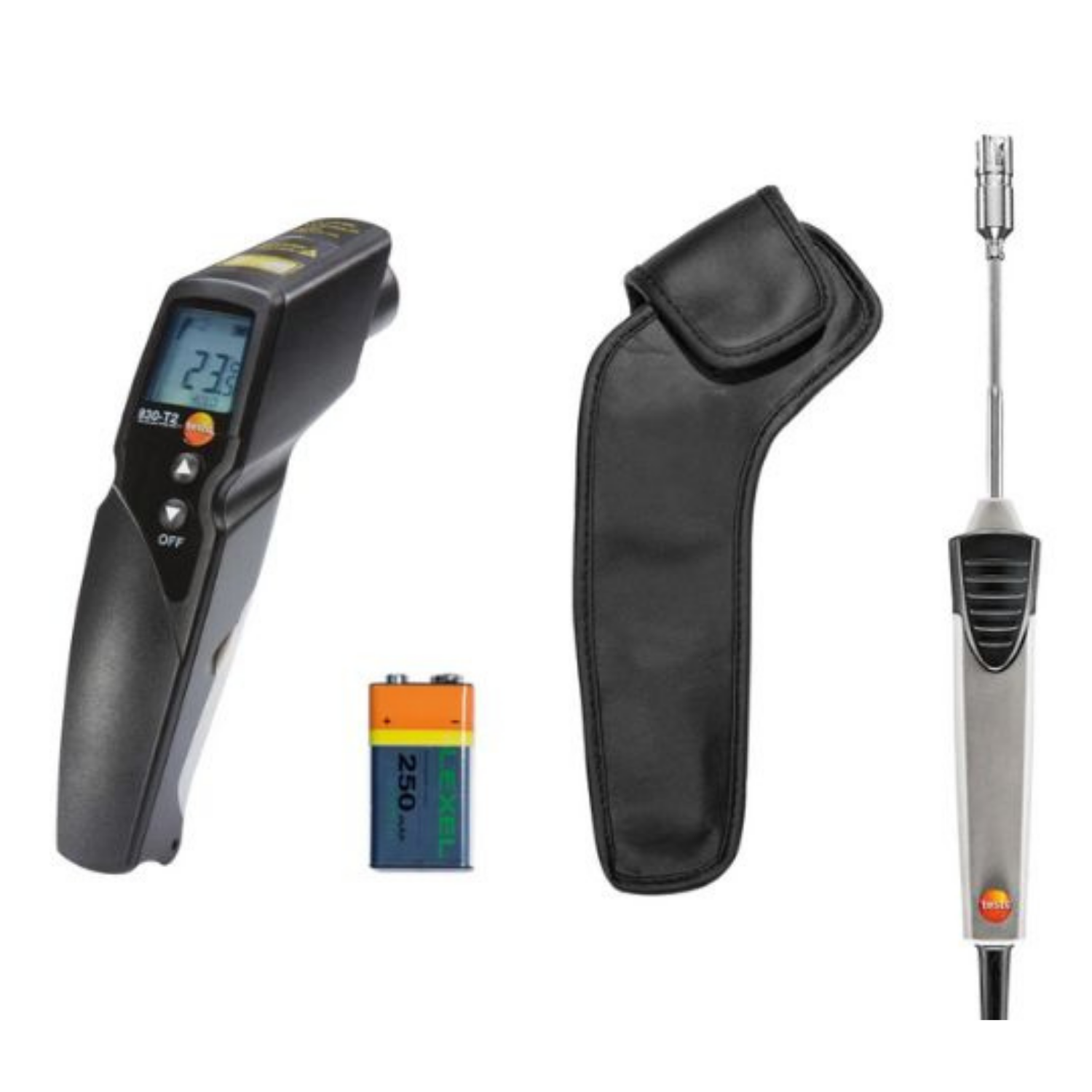 Infrared thermometer, battery, case, and probe on a white background

Testo 830-T2 Infra-Red Thermometer Kit

Testo at Heating Engineer Supplies

Trade supplies Limerick
Trade supplies Ireland
Heating Engineer Supplies Limerick
Heating Engineer Supplies Cork
Heating Engineer Supplies Dublin
Heating Engineer Supplies Galway
Heating Engineer Supplies Ireland