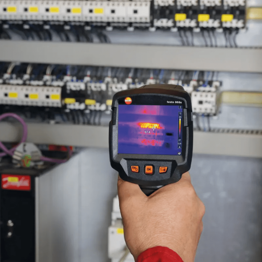 Hand holding a thermal imaging camera in front of electrical panels

Testo 868s Thermal Imaging Camera

Testo at Heating Engineer Supplies

Trade supplies Limerick
Trade supplies Ireland
Heating Engineer Supplies Limerick
Heating Engineer Supplies Cork
Heating Engineer Supplies Dublin
Heating Engineer Supplies Galway
Heating Engineer Supplies Ireland
