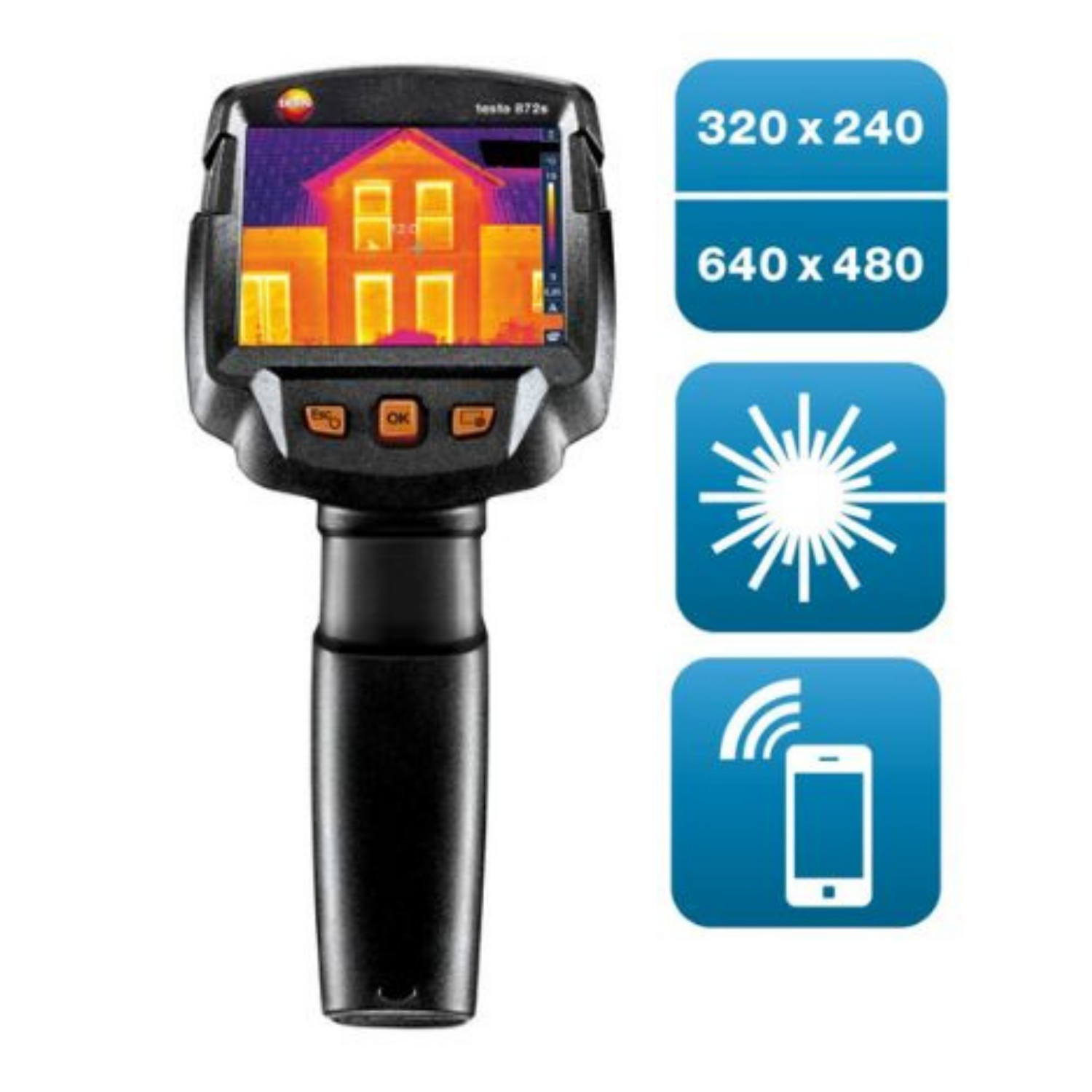 Testo 872s Thermal Imaging Camera

Testo at Heating Engineer Supplies

Trade supplies Limerick
Trade supplies Ireland
Heating Engineer Supplies Limerick
Heating Engineer Supplies Cork
Heating Engineer Supplies Dublin
Heating Engineer Supplies Galway
Heating Engineer Supplies Ireland

Infrared thermal imaging camera with display of resolution and connectivity icons on a white background