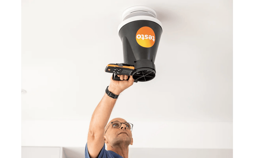Person using a Testo device to check the temperature on a ceiling

Testo 417 Kit 1 Compact Class 100mm Vane Anemometer with Funnel Set and Case

Testo at Heating Engineer Supplies

Trade supplies Limerick
Trade supplies Ireland
Heating Engineer Supplies Limerick
Heating Engineer Supplies Cork
Heating Engineer Supplies Dublin
Heating Engineer Supplies Galway
Heating Engineer Supplies Ireland