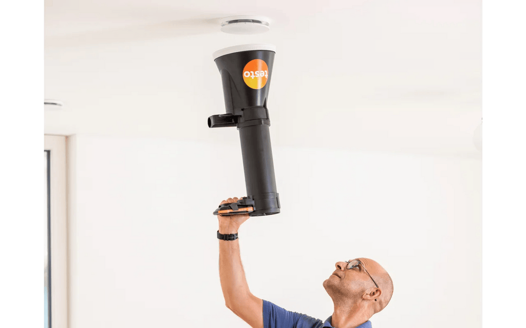 Person installing a black cylindrical device on a white ceiling

Testo 417 Kit 2 Compact Class 100mm Vane Anemometer Vane with Measuring Funnels and Flow Straightener

Testo at Heating Engineer Supplies

Trade supplies Limerick
Trade supplies Ireland
Heating Engineer SuppliesLimerick
Heating Engineer Supplies Cork
Heating Engineer Supplies Dublin
Heating Engineer Supplies Galway
Heating Engineer Supplies Ireland