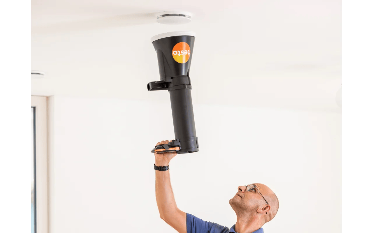 Person installing a black cylindrical device on a white ceiling

Testo 417 Kit 2 Compact Class 100mm Vane Anemometer Vane with Measuring Funnels and Flow Straightener

Testo at Heating Engineer Supplies

Trade supplies Limerick
Trade supplies Ireland
Heating Engineer SuppliesLimerick
Heating Engineer Supplies Cork
Heating Engineer Supplies Dublin
Heating Engineer Supplies Galway
Heating Engineer Supplies Ireland