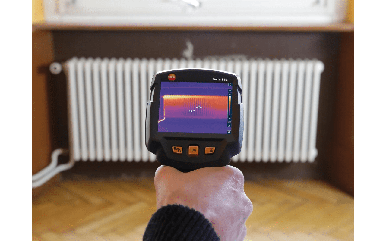 Testo 865s Thermal Imaging Camera

Testo at Heating Engineer Supplies

Trade supplies Limerick
Trade supplies Ireland
Heating Engineer Supplies Limerick
Heating Engineer Supplies Cork
Heating Engineer Supplies Dublin
Heating Engineer Supplies Galway
Heating Engineer Supplies Ireland

Thermal imaging device held in front of a radiator