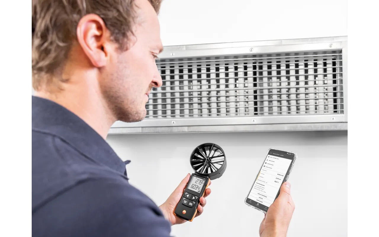 Person using a handheld device and smartphone to check an air conditioning unit

Testo 417 Compact Class 100mm Vane Anemometer

Testo at Heating Engineer Supplies

Trade supplies Limerick
Trade supplies Ireland
Heating Engineer Supplies Limerick
Heating Engineer Supplies Cork
Heating Engineer Supplies Dublin
Heating Engineer Supplies Galway
Heating Engineer Supplies Ireland